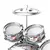 Kit de Bateria Jazz Infantil 5 Tambores, Pratos, Baquetas, Suporte | 3 anos + na internet
