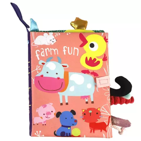 Livro de Pano para Bebês Portátil e Leve Livro Macio | 6 - 12 meses