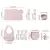 Kit de 9 peças, Conjunto de Alimentação de Silicone Grau Alimentício - BABY CLOSET