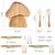 Conjunto De Alimentação Placa De Bambu Para Alimentação de Bebês, Silicone, Garfo, Colher, BPA - comprar online
