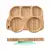 Conjunto De Alimentação Placa De Bambu Para Alimentação de Bebês, Silicone, Garfo, Colher, BPA na internet