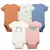 5 Peças/lote Body Para Bebê Recém-Nascido 100% Algodão Manga Curta - BABY CLOSET