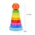 Brinquedo Educativo Montessori Torre De Anéis Arco-Íris De Madeira |+18 meses