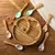 Conjunto De Alimentação Placa De Bambu Para Alimentação de Bebês, Silicone, Garfo, Colher, BPA - loja online