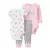 3 peças/Conjunto Bodysuit Manga Flor De Algodão Bebê Recém-Nascido, 6-24 M - comprar online