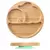 Kit 3, 6 pçs-Louça infantil Em Silicone E Bambu Orgânico Inclui Prato, Tigela, Copo E Babador - comprar online