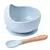 Imagem do Kit Tigela De Alimentação Anti derramamento c/ Ventosas + Colher de Silicone
