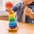 Brinquedo Educativo Montessori Torre De Anéis Arco-Íris De Madeira |+18 meses na internet