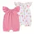 2 Peças/lote Bodysuit Verão Em Algodão Roupas Menino E Menina Bebê 0-12m