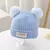 Gorro De Malha Monocromática Com Pom Pom Para Crianças - loja online