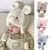 Imagem do Gorro Lã Adorável Inverno Bebê Urso chapéus Recém-Nascidos