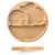 Kit 3, 6 pçs-Louça infantil Em Silicone E Bambu Orgânico Inclui Prato, Tigela, Copo E Babador - BABY CLOSET