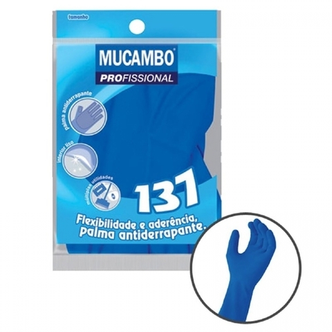 LUVA LÁTEX AZUL MUCAMBO 137 - G