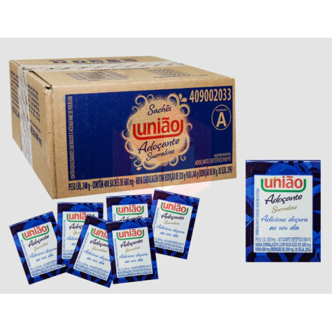 ADOÇANTE EM PÓ SACHÊ UNIÃO SUCRALOSE 400 X 0,6GR