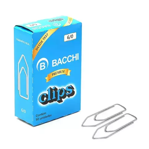CLIPS 6/0 GALVANIZADO C/50 BACCHI