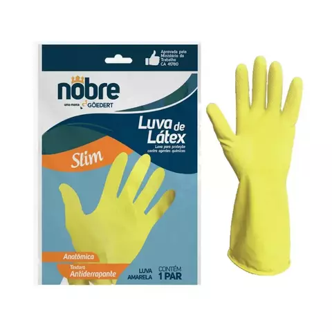 LUVA LÁTEX AMARELA NOBRE - G