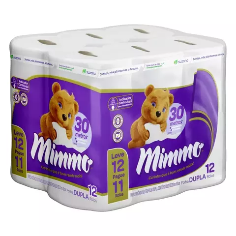 PAPEL HIGIÊNICO MIMMO FD 12X30M