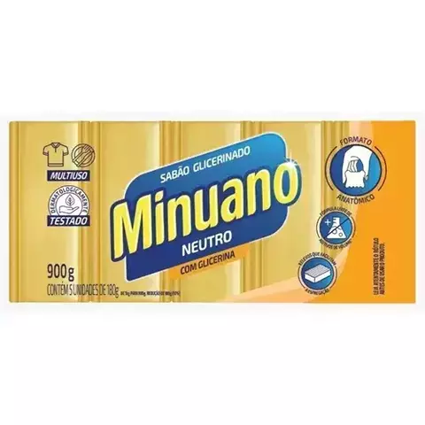 SABÃO EM BARRA 5X160GR NEUTRO MINUANO