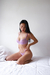 Imagem do Conjunto de Lingerie Kisses em Renda Sem Bojo com Aro de Sustentação Lilás