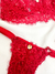 Conjunto de lingerie kisses red em renda sem bojo com aro de sustentação - loja online