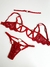 Conjunto de lingerie hot love sem bojo com aro de sustentação red
