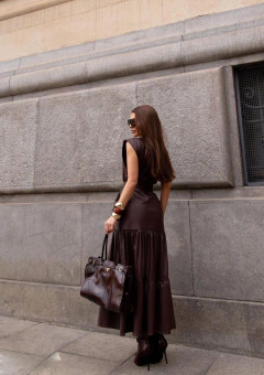Vestido couro eco Nina