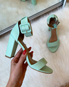 Sandália Maxi Fivela Verde Menta