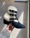 Bota Western Preta/Off White