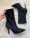 Sock Boot Camurça Stretch Preta