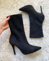 Sock Boot Camurça Stretch Preta
