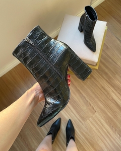 Bota Flávia Croco Preto - comprar online