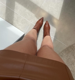 Bota Olívia Napa Destroyed Caramelo - LA VIE Calçados - Loja On-line de Calçados Femininos