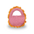babadinho rosa e laranja