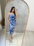 Vestido canelado tropical - Belissima modas