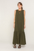 Vestido Barrado Musgo
