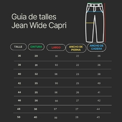 Jean wide capri en internet
