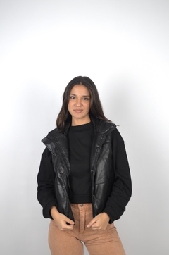 Chaleco PU corto - tienda online