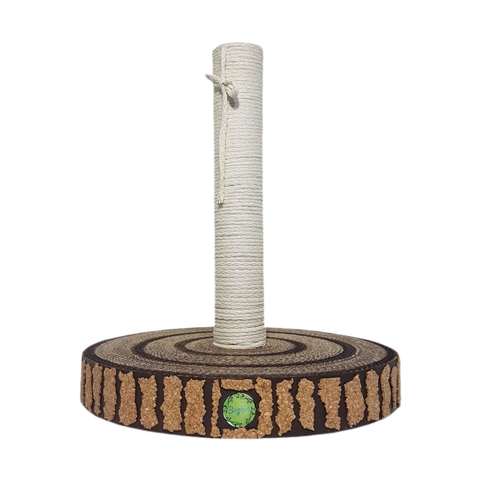 Rascador Bagner Rodaja de árbol con poste de hilo sisal