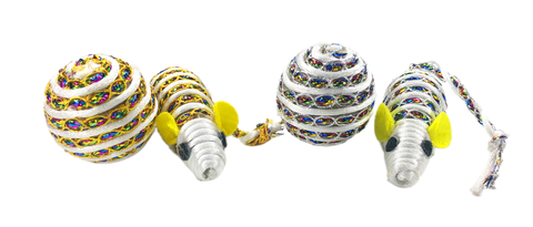 Pelota y Ratita de hilo brillante x2