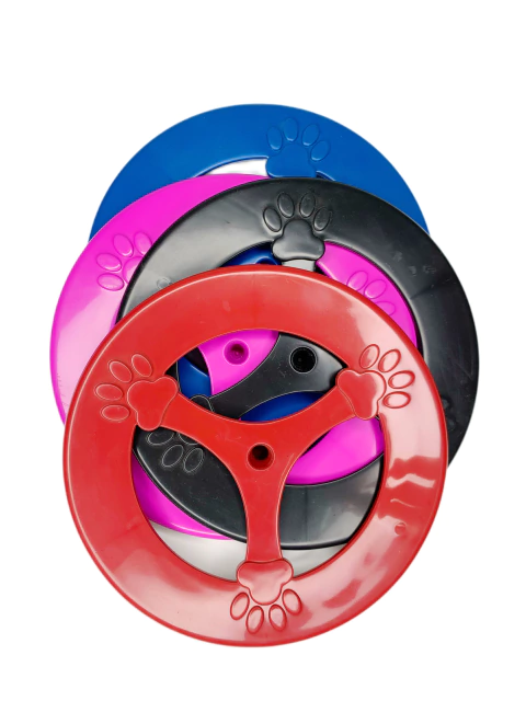 Frisbee de plastico con diseño patitas