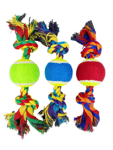 Soga con 2 Nudos y Pelota de Tenis