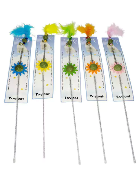Varita Catnip con Cascabel Y Pluma