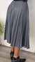 Pollera Plisada Eco Cuero Gris en internet