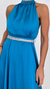 Vestido Largo Satin Azulino - CHLOE