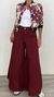 Wide Leg Mulan Jeans Borgoña