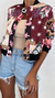 Bomber Power Estampado Mariposas Bordo