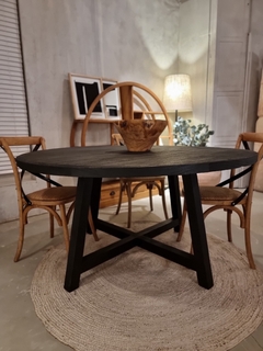 MESA DE COMEDOR FRANCA NEGRO PLENO - TIENDA BARRO