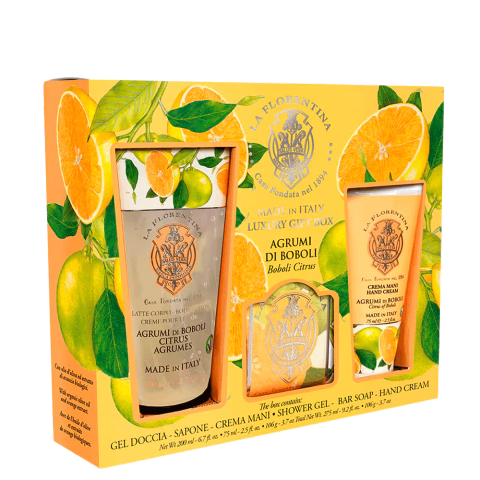 Kit La Florentina Agrumi Di Boboli - Sabonete Em Barra 106g + Body Lotion 75ml + Shower Gel 200ml
