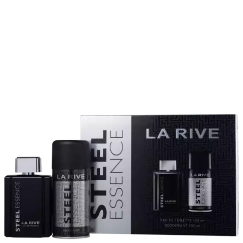 Kit La Rive Masculino Steel Essence - Perfume 100ml + Desodorante Spray 150ml
