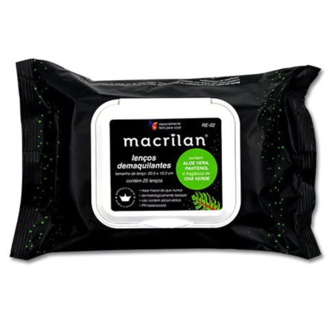 Lenço Demaquilante Macrilan RE-02 - 25 Lenços